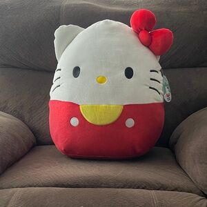 Squishmallows Hello Kitty 16 inch Christmas Edition sparkle Plush pillow.